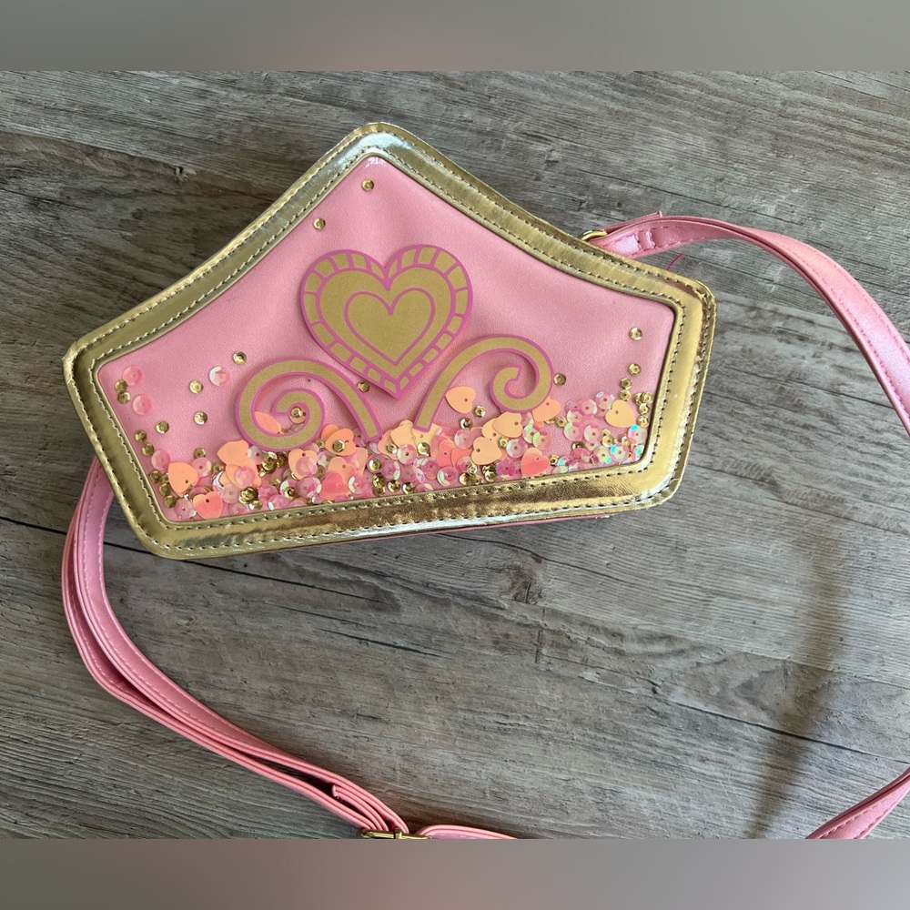 Disney Princess Pink Crossbody Bag with Gold Ring